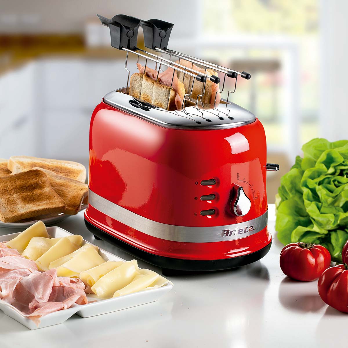 Torradeira Elétrica Ariete 149 Moderna Vermelha p/ 2 Fatias, 6 Níveis de Tostagem, 750W - Imagem 5