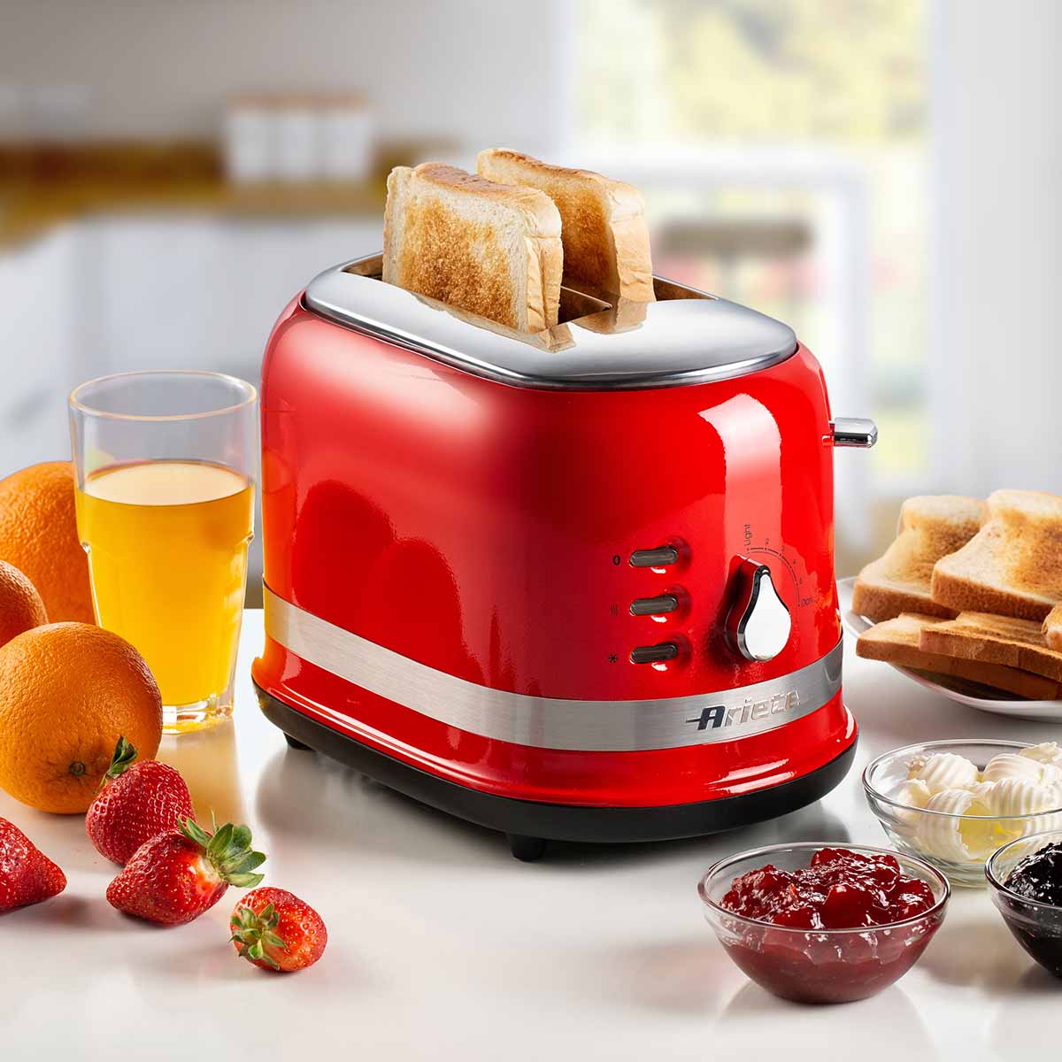 Torradeira Elétrica Ariete 149 Moderna Vermelha p/ 2 Fatias, 6 Níveis de Tostagem, 750W - Imagem 6