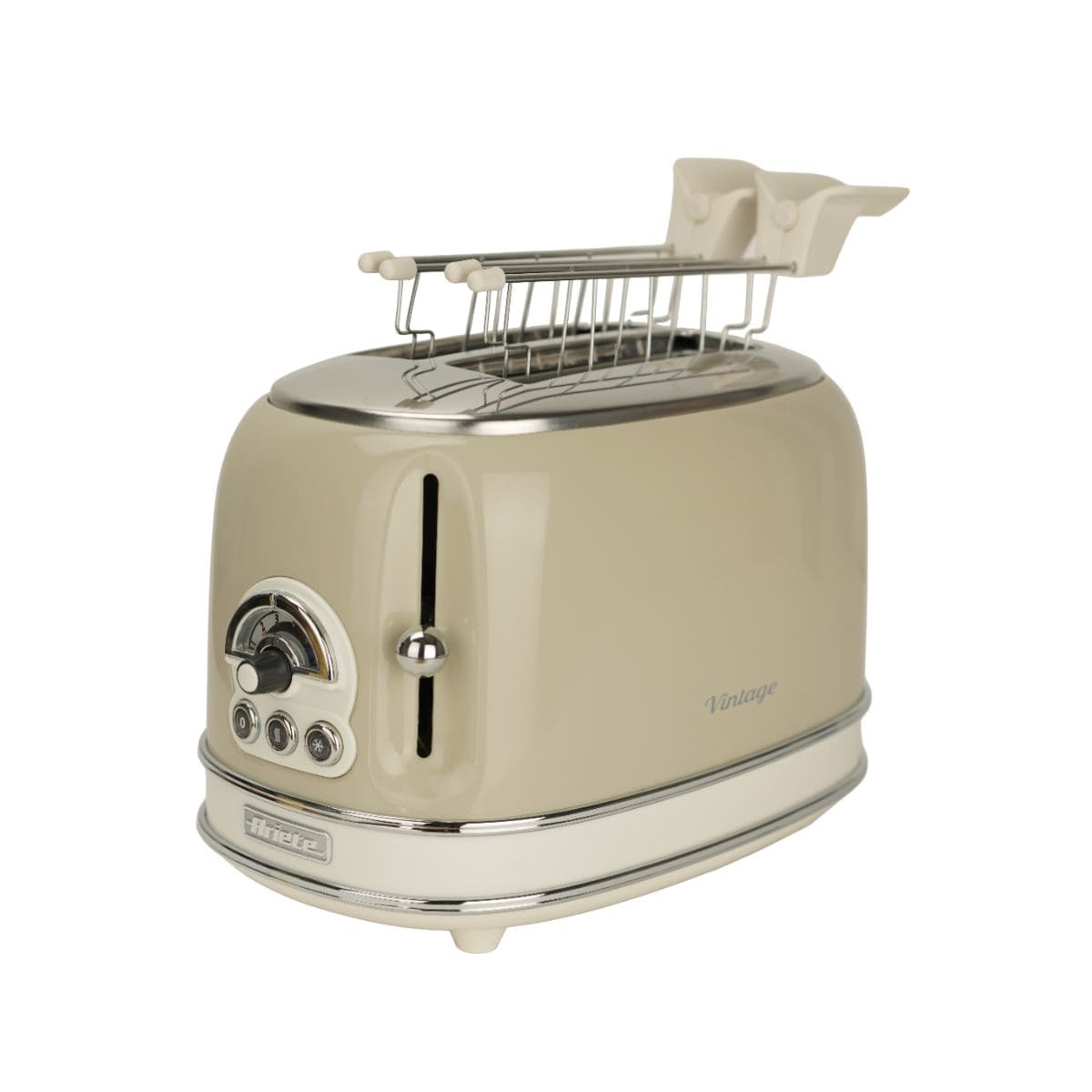 Torradeira Elétrica Ariete 155 Vintage Bege p/ 2 Fatias , 6 Níveis de Tostagem, 750W - Imagem 2