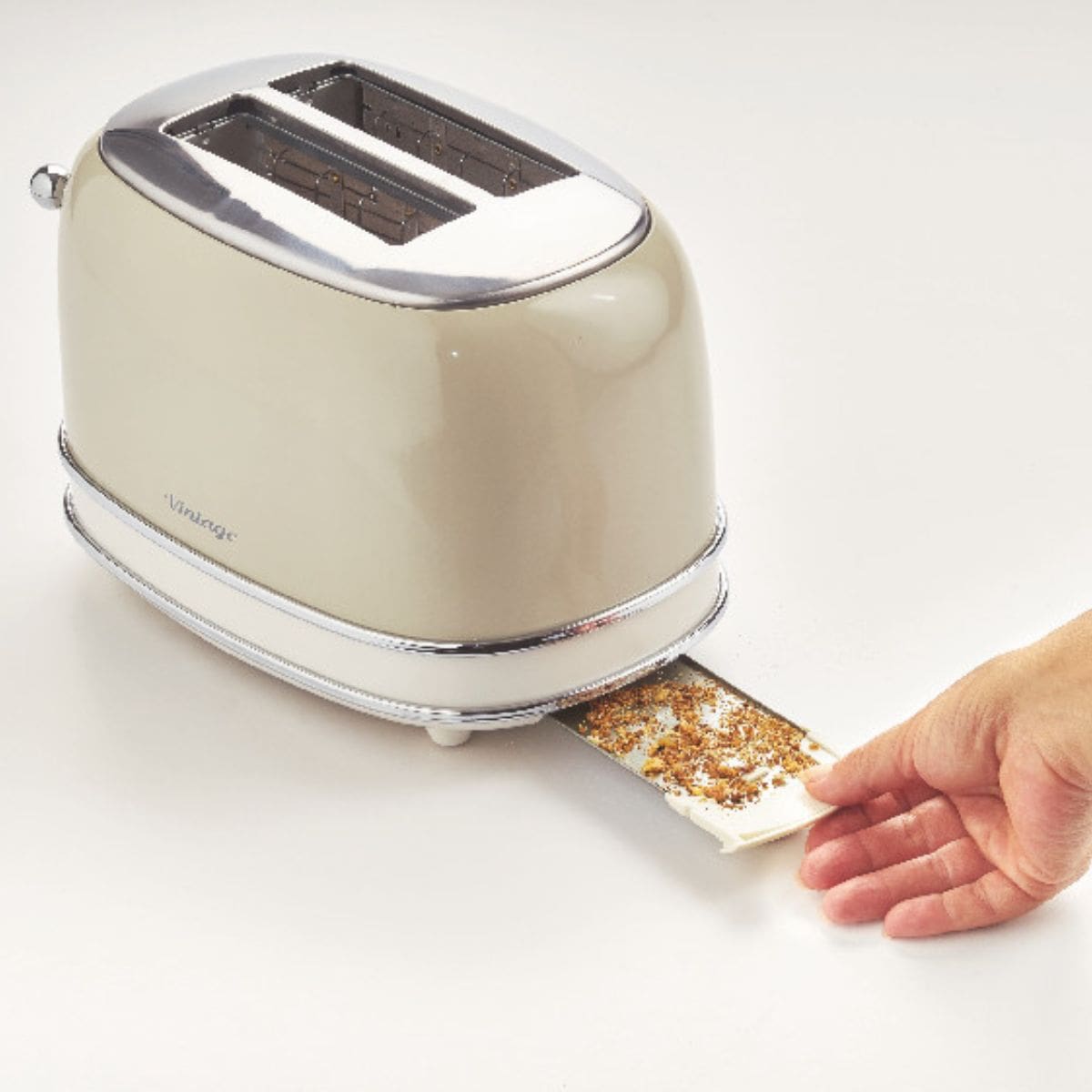 Torradeira Elétrica Ariete 155 Vintage Bege p/ 2 Fatias , 6 Níveis de Tostagem, 750W - Imagem 5