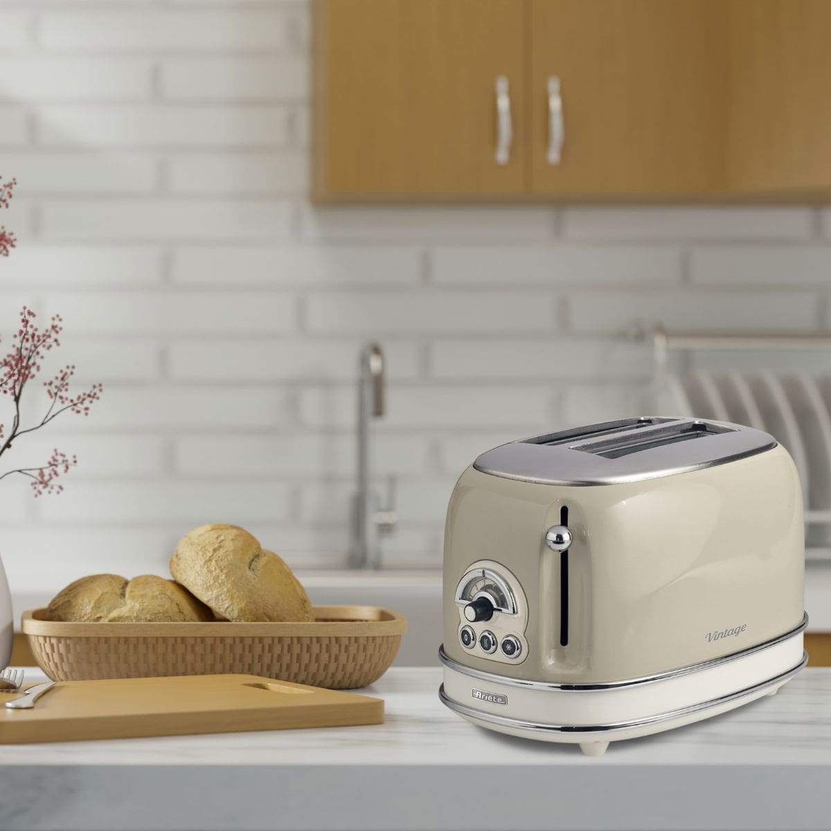 Torradeira Elétrica Ariete 155 Vintage Bege p/ 2 Fatias , 6 Níveis de Tostagem, 750W - Imagem 6