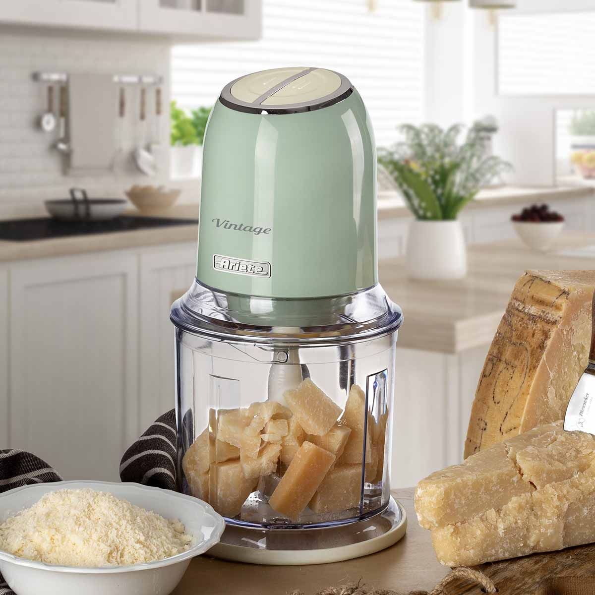 Triturador de Alimentos Ariete 438 Vintage Verde 2 Velocidades - Imagem 5