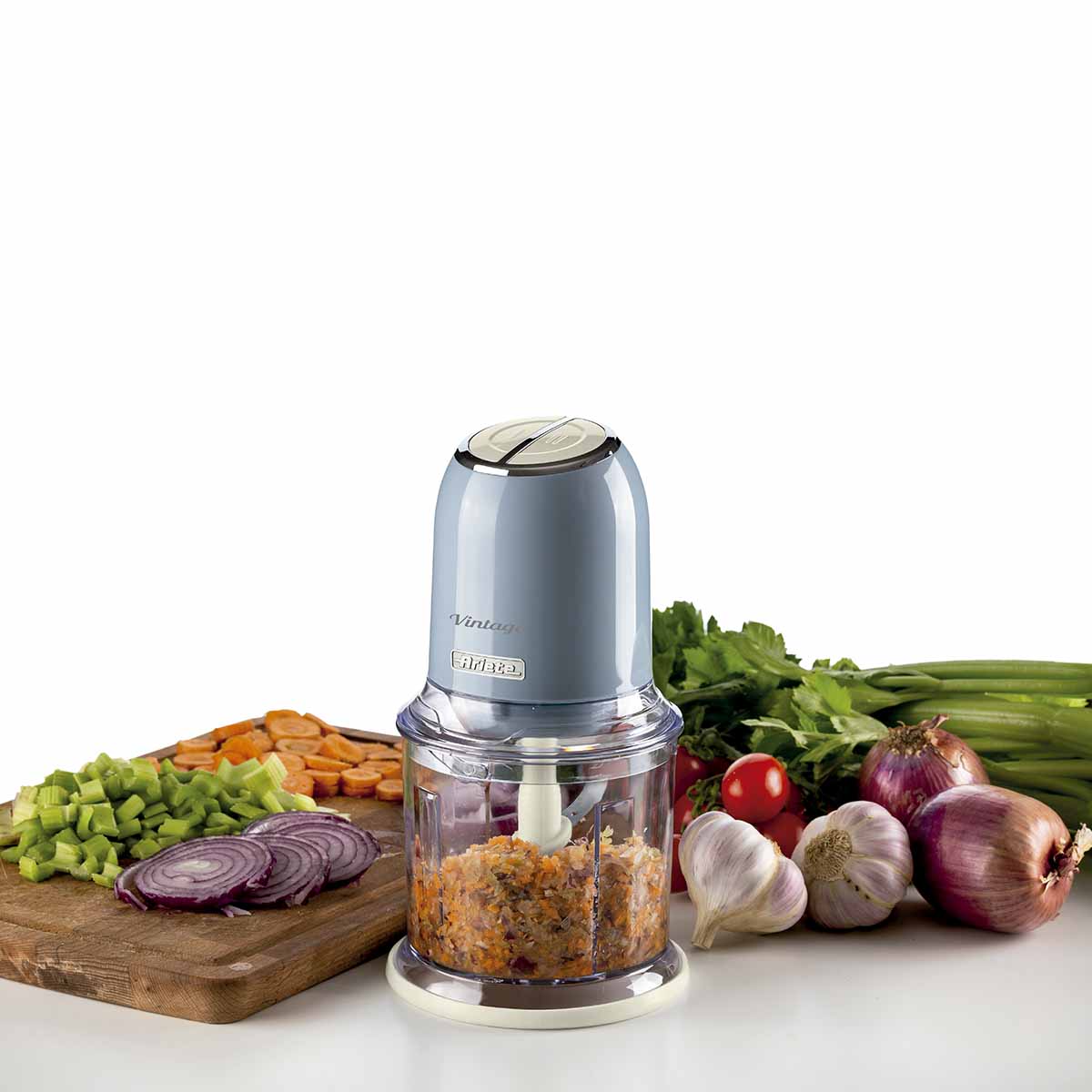 Triturador de Alimentos Ariete 438 Vintage Azul 2 Velocidades - Imagem 5