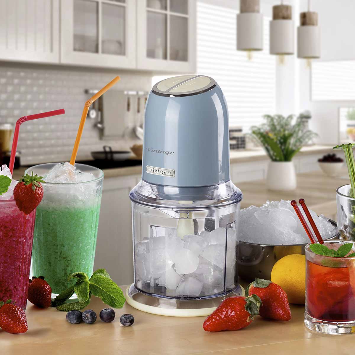 Triturador de Alimentos Ariete 438 Vintage Azul 2 Velocidades - Imagem 10