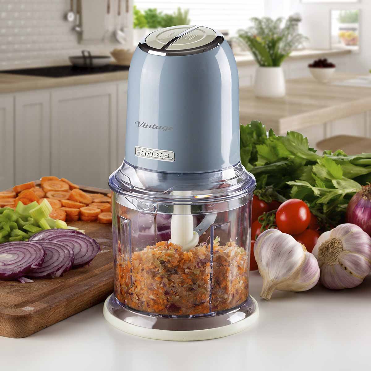 Triturador de Alimentos Ariete 438 Vintage Azul 2 Velocidades - Imagem 11