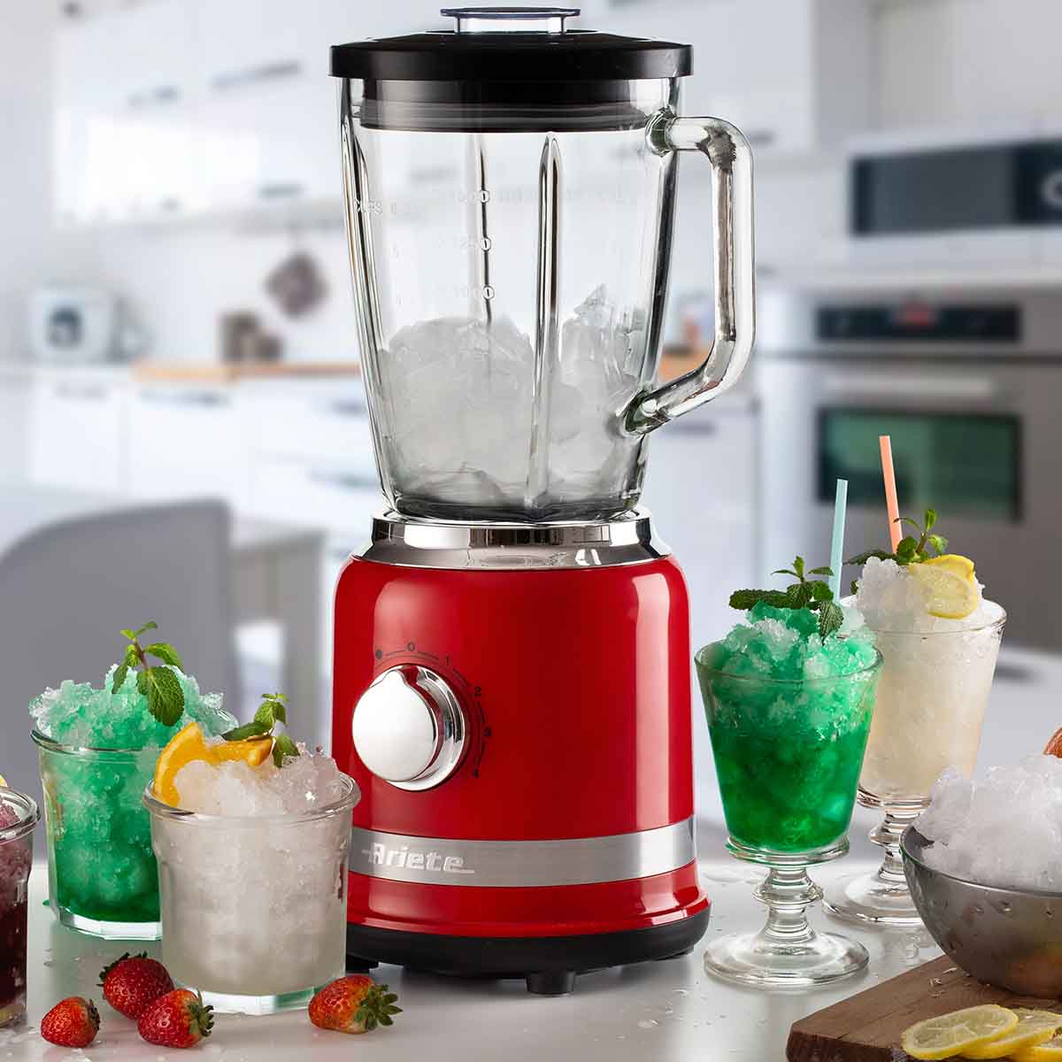 Liquidificador Ariete 585 Moderna Vermelho, Copo de Vidro 1,5L - 1000W - Imagem 3