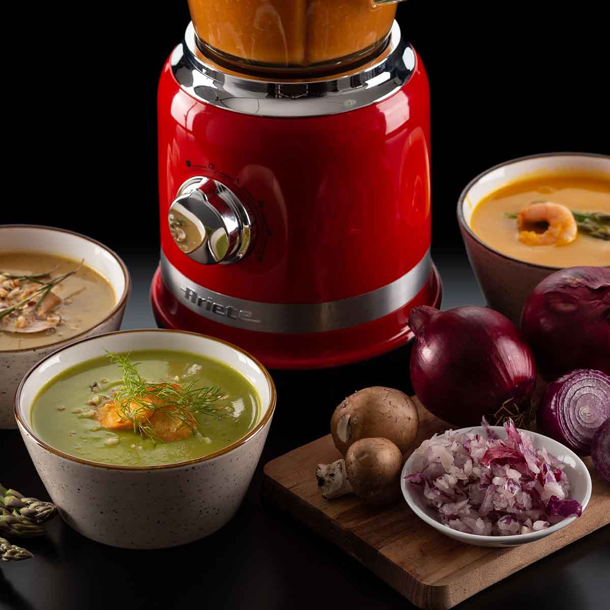 Liquidificador Ariete 585 Moderna Vermelho, Copo de Vidro 1,5L - 1000W - Imagem 5