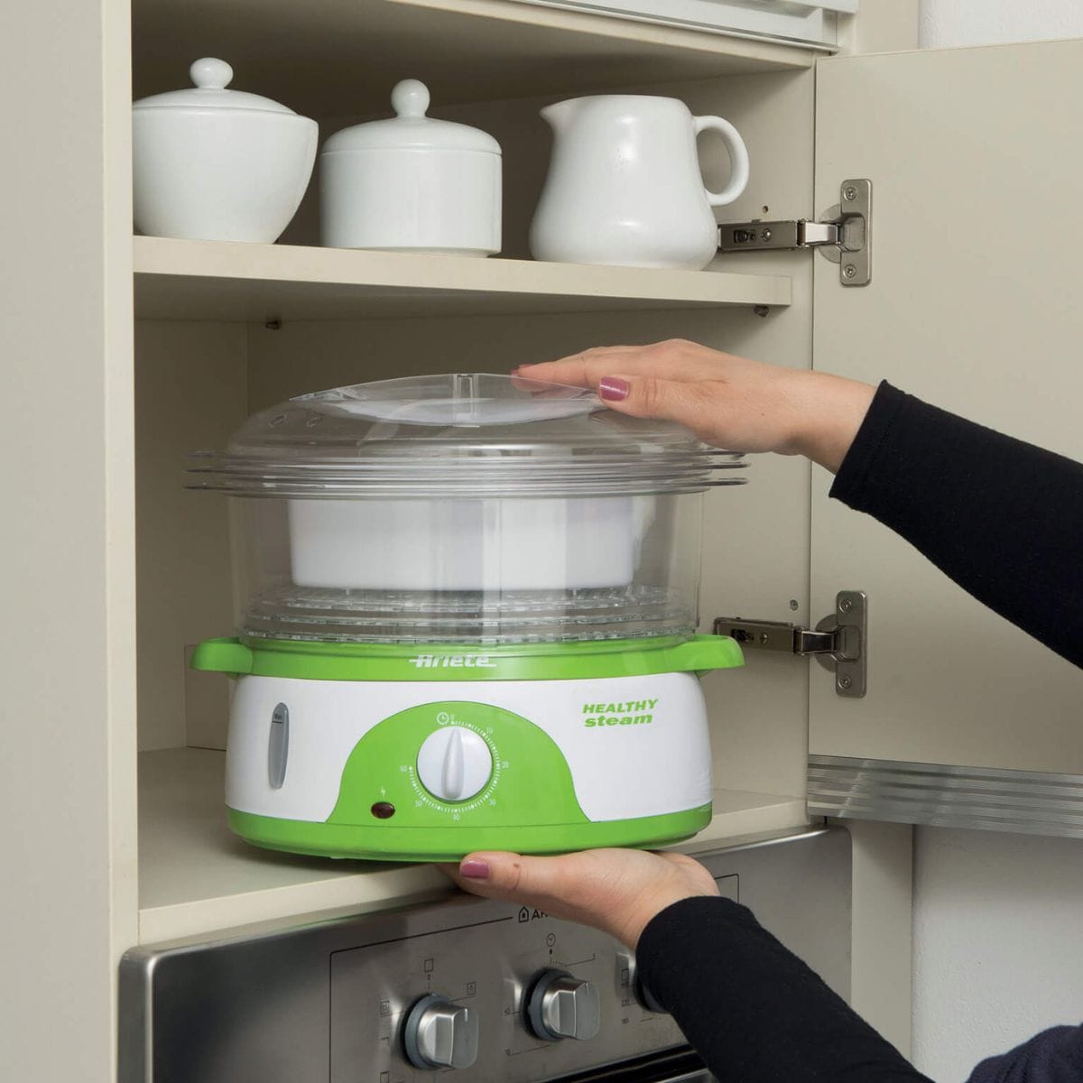 Panela à Vapor Elétrica Ariete 911 Healthy Steam 800W - Imagem 6