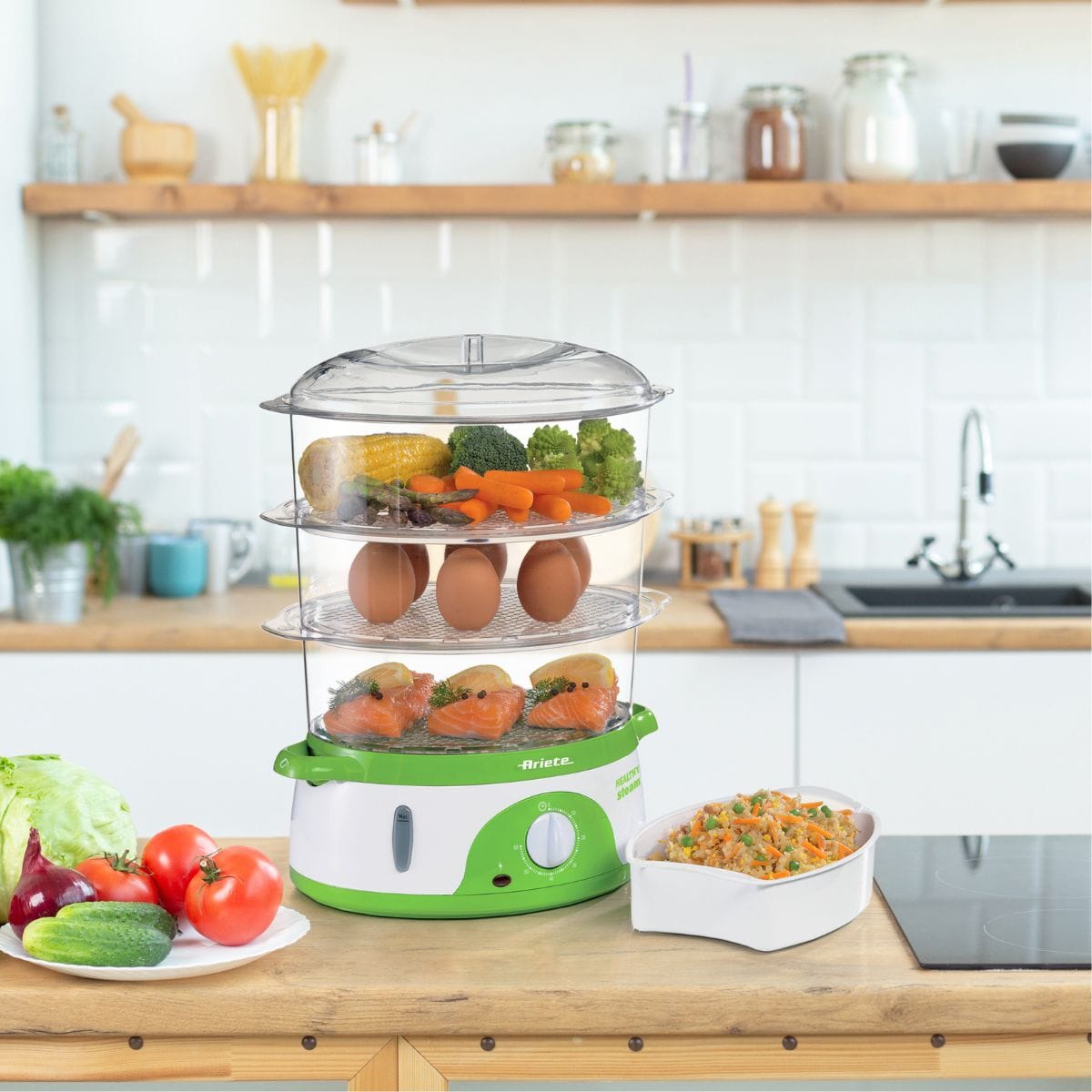 Panela à Vapor Elétrica Ariete 911 Healthy Steam 800W - Imagem 7