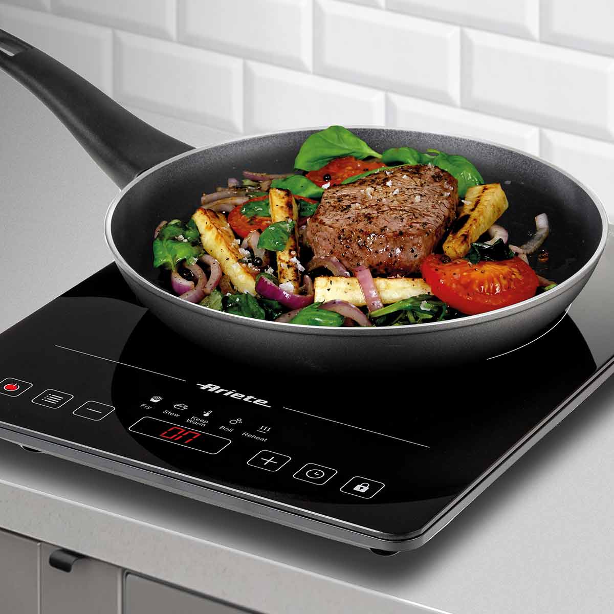 Cooktop de Indução Portátil Ariete 1997 Vitrocerâmico 1 boca Touch - Imagem 8