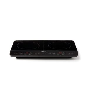 Cooktop de Indução Portátil Ariete 1998 Vitrocerâmico 2 bocas Touch Screen Preto